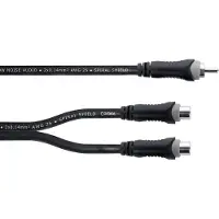 Cordial 14891 Jackplug / Cinch Audio Y-adapter [1x Cinch-stekker - 2x Cinch-koppeling] 0.30 m Zwart PVC-mantel, Tweelingkabel