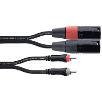 Cordial EU 6 MC XLR Verbindingskabel [2x XLR-stekker 3-polig - 2x Cinch-stekker] 6 m Zwart