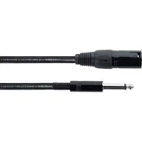 Cordial EM 10 MP XLR Verbindingskabel [1x XLR-stekker 3-polig - 1x Jackplug male 6,3 mm (mono)] Zwart