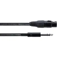 Cordial EM 6 FV XLR Verbindingskabel [1x XLR-bus 3-polig - 1x Jackplug male 6,3 mm (stereo)] 6 m Zwart