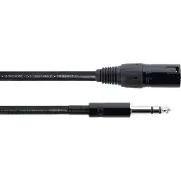 Cordial EM 6 MV XLR Verbindingskabel [1x XLR-stekker 3-polig - 1x Jackplug male 6,3 mm (stereo)] 6 m Zwart