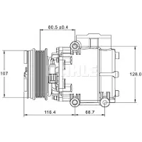 MAHLE ORIGINAL ACP 1337 000P Aircopomp