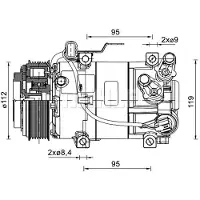 MAHLE ORIGINAL ACP 1461 000P Aircopomp