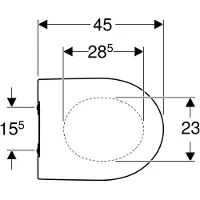 Geberit iCon toiletzitting Slim met deksel, voorzien van automatische zachte sluiting, 1 stuk.