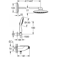 GROHE Rainshower System SmartControl Regendoucheset Inbouw Moon White
