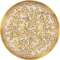 Amscan Feestborden Delicate Lace 18 Cm 8 Stuks Goud