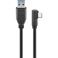 Goobay Apple oplaadkabel | USB C 3.0 | 1 meter (100% koper, Haaks, Zwart)