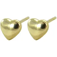 New Bling 9NBSAM-G190045 Gouden Oorknopjes - Dames - Hartje - Bol - 4 x 4 mm - 14 Karaat - Goud