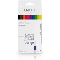 Uniball Pochette 10 feutres Emott Essential Colors