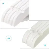 Mazazu MIRA Home - Kledinghangers kinderen - Kleerhangers hout - 20 stuks - Hout - Wit - 35x1.2x20