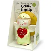 Miko Engeltje /Beertje Keramiek Beeldje Van Harte