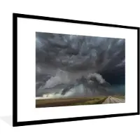 PosterMonkey Fotolijst incl. Poster - Tornado achtervolging Texas - 90x60 cm - Posterlijst