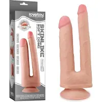 Lovetoy - - Double Dildo Skinlike 7 Flesh - -