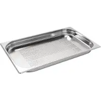 Vogue Gastronormbak Vogue, RVS, geperforeerd, GN 1/1, 40mm diep