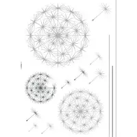 Komar Muursticker Dandelion 100x70 cm