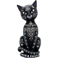 Nemesis Now - Gothic beeld - Mystic Kitty - voor Geen - zwart-wit - Maat Standard