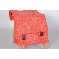 New Looxs dubbele fietstas rood motief