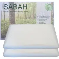 ISleep Sabah Natuur Rubber | Set van 2 Kussens | Latex Hoofdkussen | 100% Natuurproduct | Medium | Ondersteunend | Ventilerend | 40x70 cm | 2 Stuks