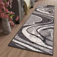 Tapiso Dream Tapijt Loper Gangloper Vloerkleed Grijs Maat- 90x200