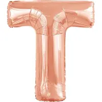 Amscan Folieballon Letter T 103 X 87 Cm Roségoud