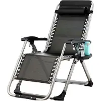 Brulo - ligstoel tuin - ligstoelen - strandstoel opvouwbaar - tuinstoel - incl tafel en hoofdkussen