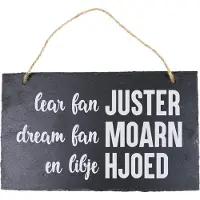 Paper Dreams Spreukbord Fries Lear Fan 15 X 25 Cm Leisteen Zwart