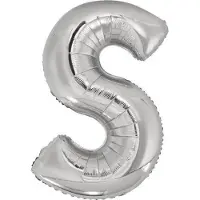 Amscan Letterballon S Folie 86 Cm Zilver