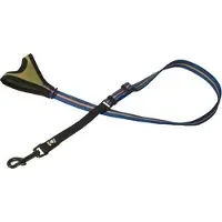Hurtta Jogging Hondenlijn - Nylon - Neopreen greep - Blauw / Oranje - Breedte 20 mm - Lengte 60 - 90 cm (verstelbaar)