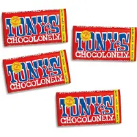 Tony's Chocolonely Melk Chocolade Reep - 4 x 180 gram Chocola