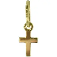 New Bling 9NBSAM-G200262 Gouden Hangertje - Dames - Kruis - 4 x 3 mm - 14 Karaat - Bedel - Goud