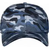 Myrtle beach 6 PANEEL CAP - CAMOUFLAGE DESIGN - DENIM/ZWART - ONE SIZE.