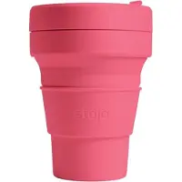 Stojo to go beker Pocket Peony opvouwbaar 355 ml PP roze