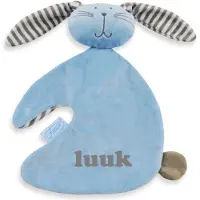 Funnies tutdoekje knuf blauw met naam - Gepersonaliseerd - kraamcadeau - Baby - knuffel