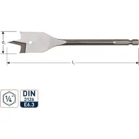 Rotec Speedboor met 1/4 inch. Bitaansluiting 17 x 152 mm