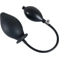 You2Toys – Siliconen Opblaasbare Buttplug met Klassieke Afwerking voor Beginners en Gevorderden – 11,5 cm – Zwart