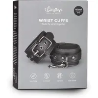 EasyToys - polsboeien - zwart - kunstleer