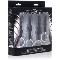 Master Series Ringed Rimmers Buttplug Set - Zwart