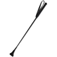 Zado – 65 cm Lederen ‘Riding Crop’ met Polsband voor de Correctionele Tik – Zwart