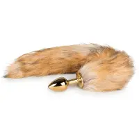 EasyToys – FETISH COLLECTION Buttplug Goud – Beige Vossenstaart
