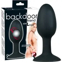 You2Toys – Siliconen Buttplug met Interne Kogel voor Extra Stimulatie en Verzadiging maat L – Zwart