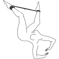 Easytoys Fetish Collection - Expander Spreader Bar and Cuffs Set - Stevig Materiaal - Bondageset - Bondage Set - BDSM Set - Bondage - Sex Toys voor Vrouwen en Mannen - Handboeien Seks - Zwart