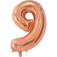 Wefiesta Cijferballon 9 Folie 66 Cm Roségoud