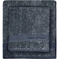 Marc O'Polo Washandje Melange Marine Light Silver