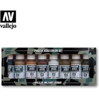 Vallejo 70123 Panzer Aces Wood, Leather, Stencil - Acryl set Verf set