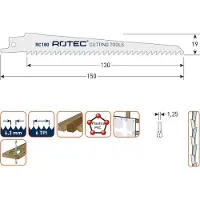 Rotec Reciprozagen RC180 / 644D (VPE 5 stuks) - 5250180