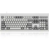 Perixx Periboard 106M Classic Retro toetsenbord / Vintage design grijs/wit - Bedraad - QWERTY/US