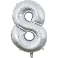 Wefiesta Cijferballon 8 Folie 66 Cm Zilver