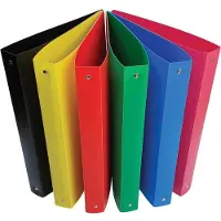 Alpha ringmap, voor ft A4, uit PP, 4 ringen van 25 mm, geassorteerde kleuren - 24 stuks