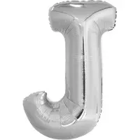 Amscan Letterballon J Folie 103 Cm Zilver