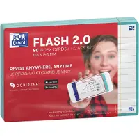 Oxford Flash 2.0 - Flashcards - Gelijnd - A6 - Mint Groene rand - 80 stuks